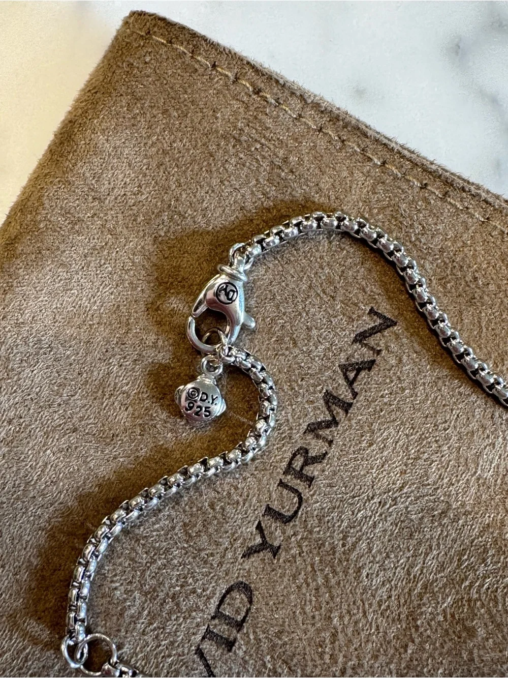 David Yurman Cable Cross Pendant with 20in DY Box Chain